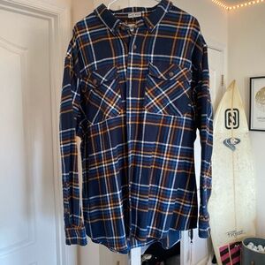 Duluth Yellow, Blue, and White Heavy Flannel
